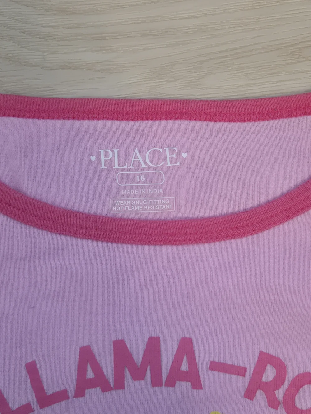 The Children's Place Pink Llama Pajama Set